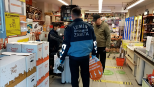 Marketlere dezenfektan ve maske denetimi