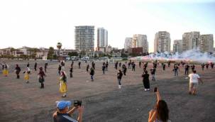 Arazi nöbetine zeybek gösterisiyle destek verdiler