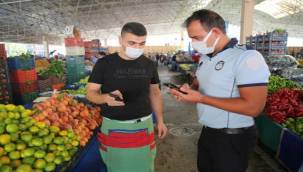 Gaziemir pazarlarında HES kodu denetimi