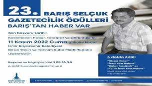 23. Barış Selçuk Gazetecilik Ödülleri'ne başvurular başladı