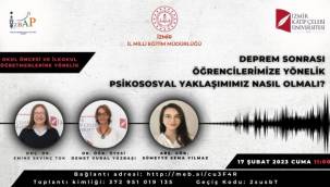 İzmir İl Milli Eğitim Müdürlüğü depremzede öğrencilere Webinar faaliyeti düzenliyor