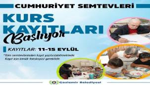 Cumhuriyet Semtevlerinde Kurs Kayıtları Başladı