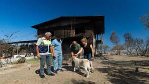 Yangından kurtarılan Kaptan'a sıcak yuva