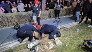 Mazgala düşen kayıp köpek ve yangında mahsur kalan kediler itfaiyenin çabasıyla kurtarıldı