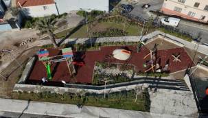 Konak'ın göz bebeği Narin Parkı'na yağmur bahçesi